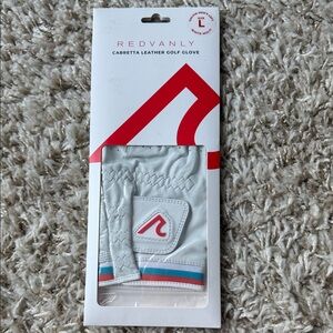 Redvanly White Leather Golf Glove